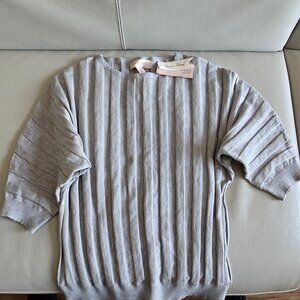 Philosophy Women's Gray Half-Sleeve Sweater Size SP - NWT